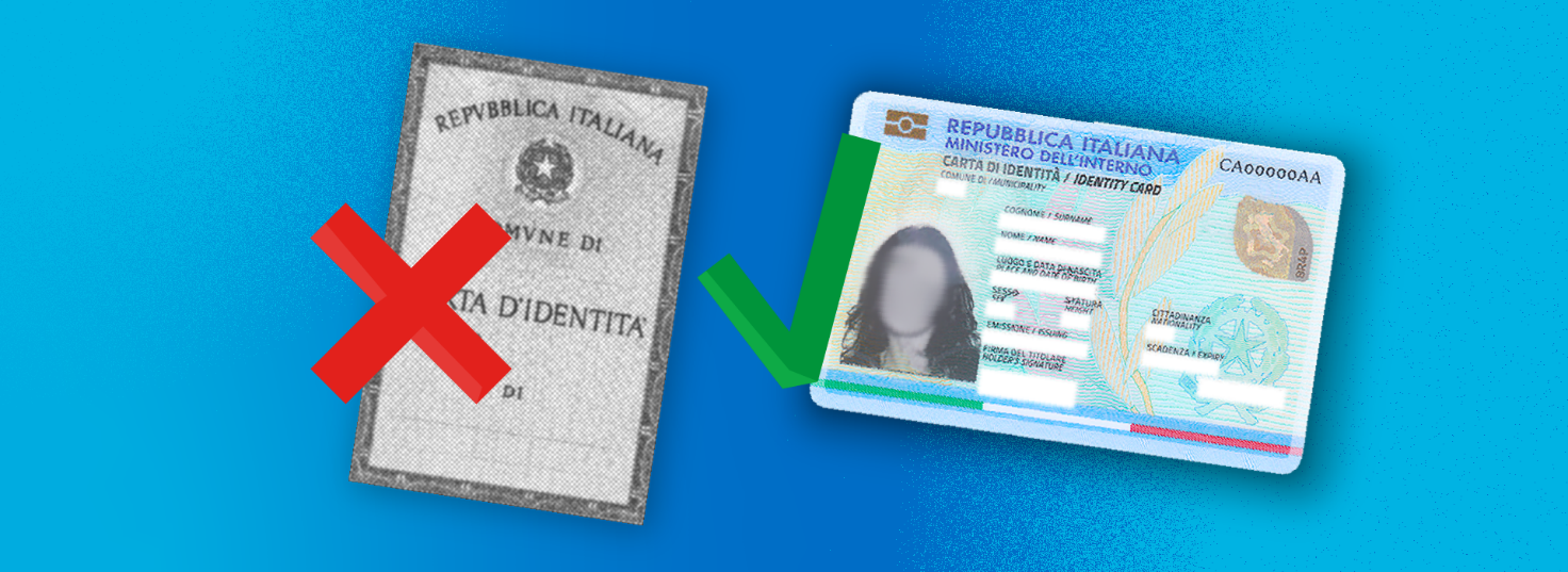 Cessazione della validità della carta d’identità cartacea per l’espatrio dal 3 agosto - Documento d’identità provvisorio valido per l’espatrio emettibile dai Comuni
